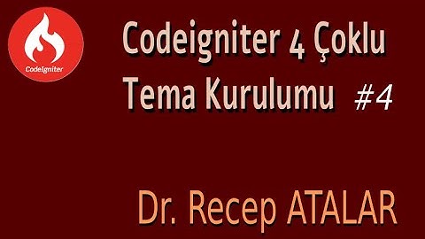 Codeigniter 4 template sistemi