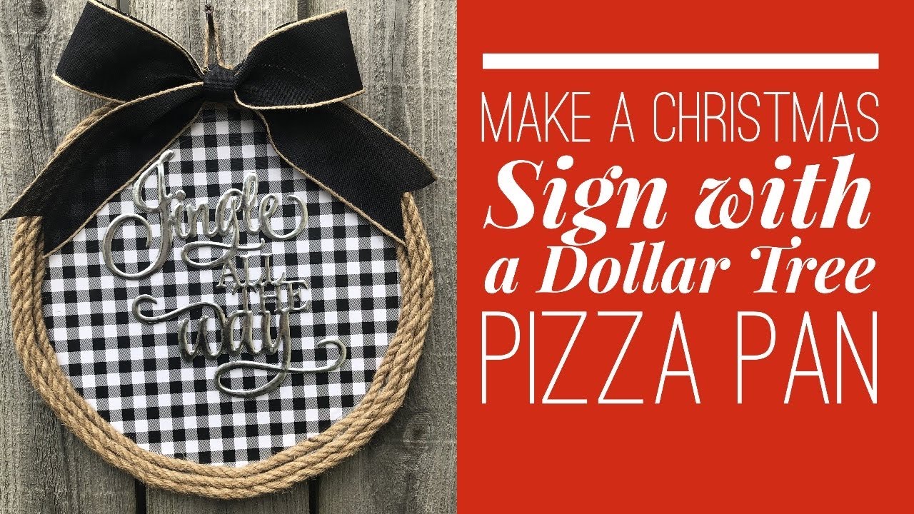 DIY Christmas Pizza Pan Sign - Burton Avenue