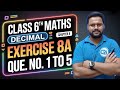 Class 6 RS Aggarwal ch 8 Decimal exercise 8A Q1 to Q5