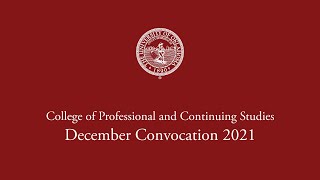 College of Professional and Continuing Studies Convocation