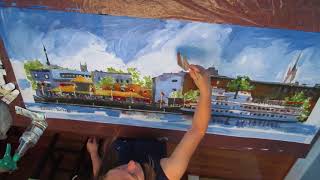 How to paint a canvas giclee print with acrylic