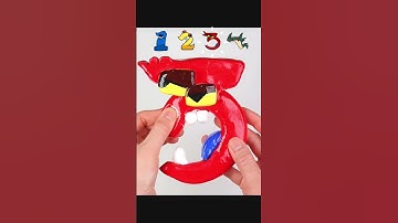 number lore 1,2,34 clay cracking ASMR #shorts