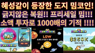 "플레이도지 밈코인" 프리세일 최소금액으로 대박의 수익 밈코인투자!!준비하세요!