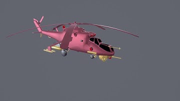low poly Helicopter 3d model