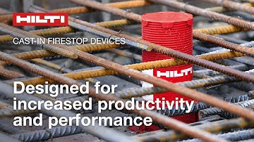 Hilti Cast-In Firestop devices for flat deck, metal deck, storm drains, and sleeved penetrations