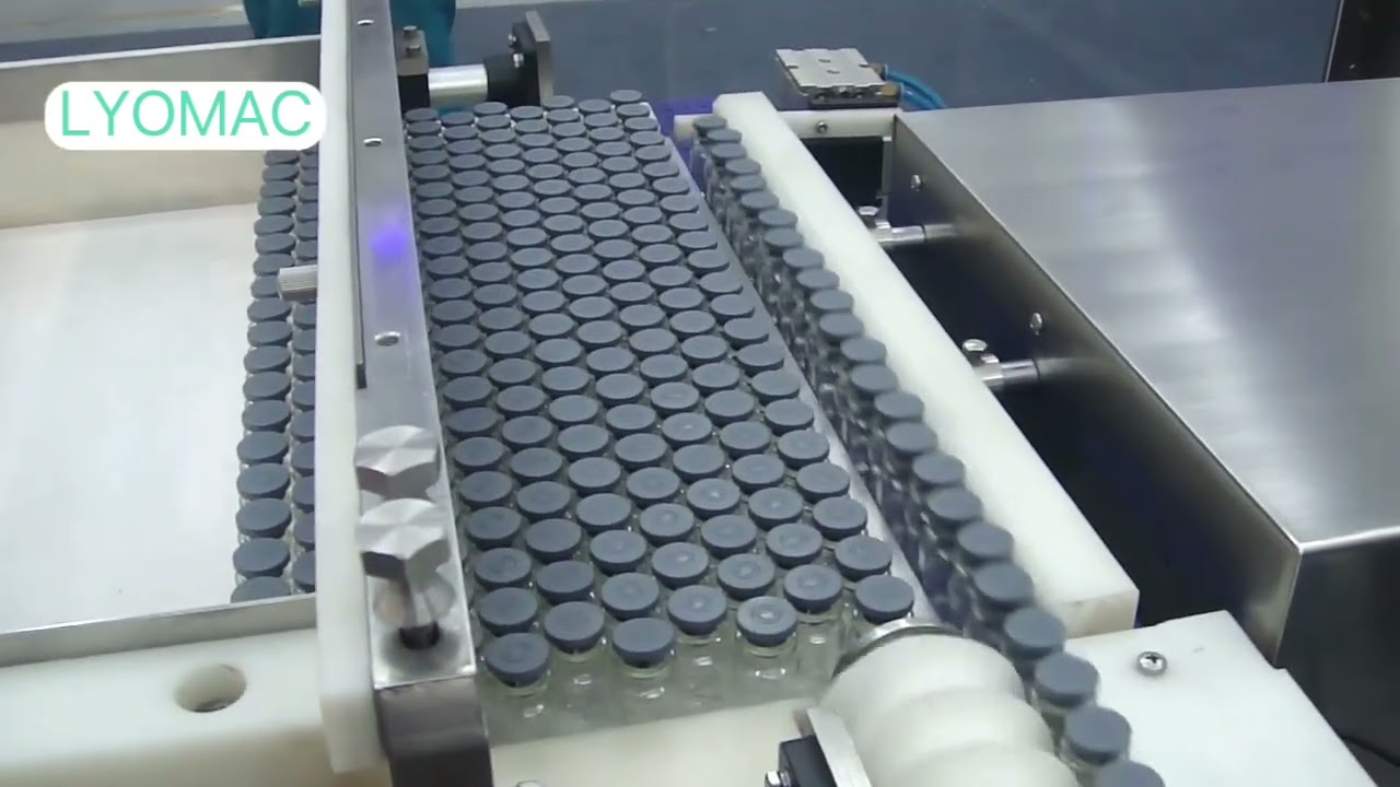 Auto tray loader. Put vial into tray before lyophilization. Lyomac offer better solution! 