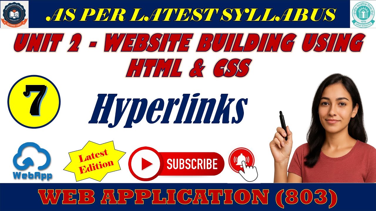 Using The Hyperlink In Html Using Css Example Webpage Chapter 2 : Website Building Using HTML & CSS || HTML Hyperlinks ...