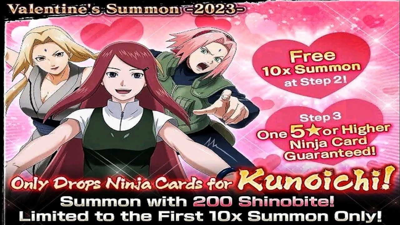 NxB Ninja Voltage : Valentine's Summon 2023 : 200 shinos (2 steps) :  r/ninjavoltage