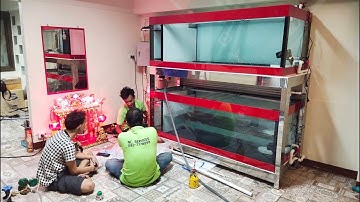 Tao เต๋าประชาอุทิศ 27 - สลับที่ตู้ปลา 60 กรอง 36 แทนที่ด้วยตู้ 72/2 ชั้น พร้อมงานระบบจบงานปลา Set 4