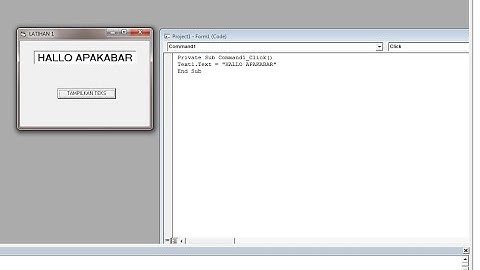 CARA MENAMPILKAN TEKS DI TEXTBOX #VISUAL BASIC 6.0