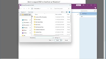 Import PDF to OneNote in Windows