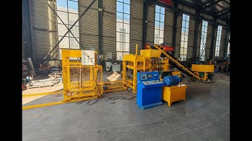 fully automatic hydraulic oil press concrete block making machine #hollowblockmachine #construction