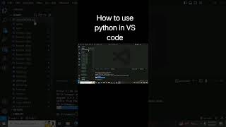 How to use python in vs code  #python #pythontutorial #vscode #extension #shorts #youtuber #short