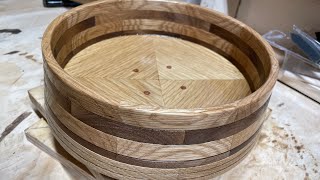 Segmented Bowl - White Oak and Walnut with Simple Commentary