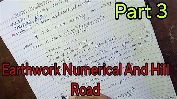 ESTIMATE 5TH SEM NUMERICAL ( Part 3 ) | EARTHWORK QUANTITY CALCULATION Hill Road