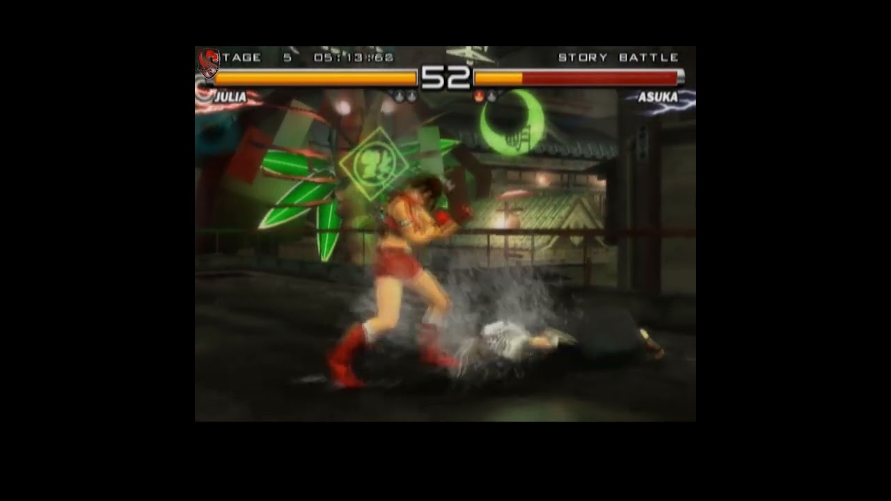 Julia vs Asuka Kazama Julia not let her stand up perfect