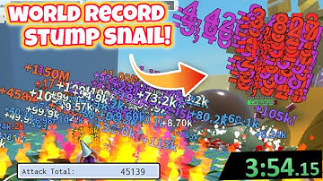 I Killed The Stump Snail in LITERALLY 4 Minutes and Broke Bee Swarm Simulator..