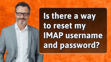 Is there a way to reset my IMAP username and password?