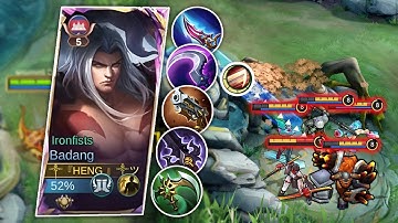 BADANG IS CRAZY HERO 100% || TOP GLOBAL BADANG BUILD || MLBB
