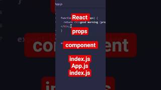 React | props for component | index.js | App.js | index.js #ComputerAndCode