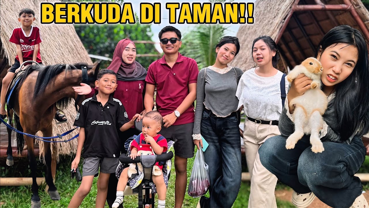 SEHARIAN MAIN KUDA KELINCI DI TAMAN !! LOH KUDANYA KOK NGAMUK !?? Yogafamilly