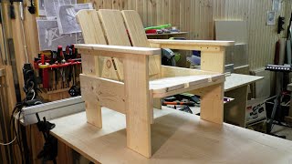 DIY pallet outdoor chair - woodworking for beginners. Pallet furniture