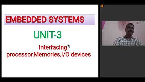 ES-Unit3-L2-Interfacing processor, Memories,I/O devices