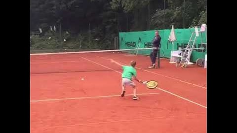 Kid is crying after losing match