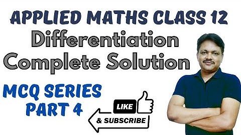 MCQ Series 4 | Differentiation MCQ | Applied Maths Class 12 | Gaur Classes