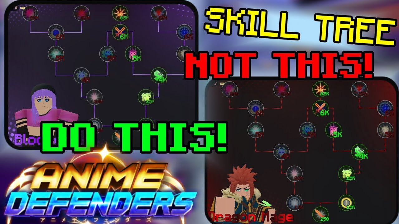 THE BEST SKILL TREE TO USE IN YOUR UNIT (GUIDE) - Anime Defenders - YouTube