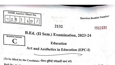 Art and Aesthetics in Education | B.ed. 2 Sem paper analysis | BD 203 exam review #rmpsu #dbrau