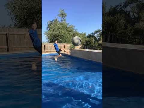 Pool side volley #soccer #football #shorts #pool