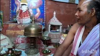 Explanation by the priest of the Siyala Baisnav temple in At Darrang Deomornoi.
