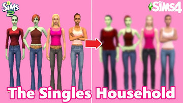 STRANGETOWN SINGLES HOUSEHOLD SIMS 2 to SIMS 4 💕| SimSkeleton