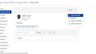 CMC 7 Basics of Canvas - Announcements