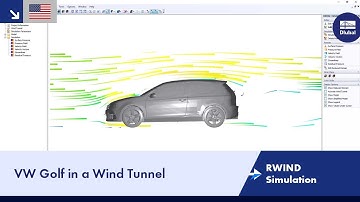 RWIND Simulation | VW Golf in Wind Tunnel