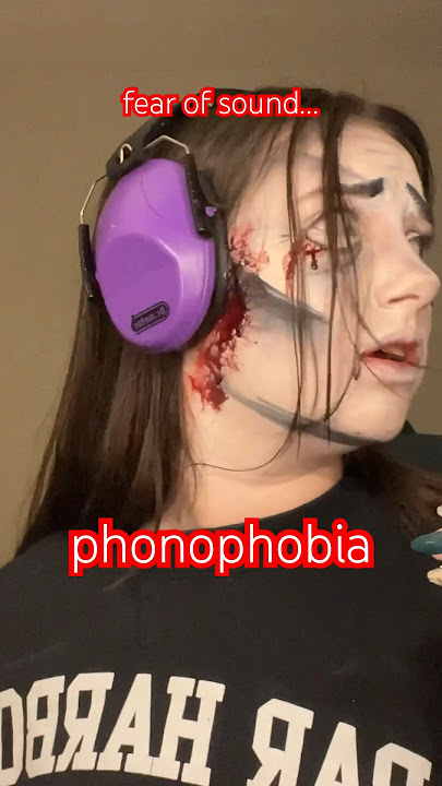 phobias as makeup: phonophobia (i tried)  #fypシ #shorts #makeup #sfx #phobia