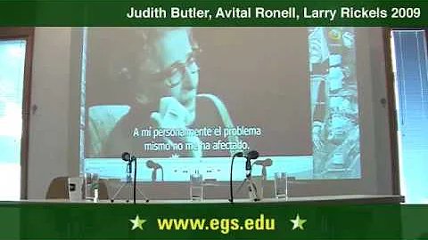 Avital Ronell, Judith Butler, Laurence Rickels: Arendt, Heidegger & The Role of Thinking 2009 15/15