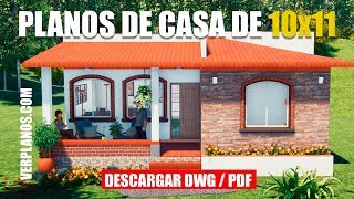 ✓ Plano de Casa ¡ECONÓMICA! ? #2 Habitaciones ➜ (DWG / PDF) ¡PLANO GRATIS!  - YouTube