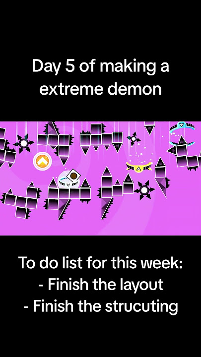 Day 5 of making a extreme demon✌️#geometrydash #gd #extremedemon #games #gaming#truedialogue#shorts