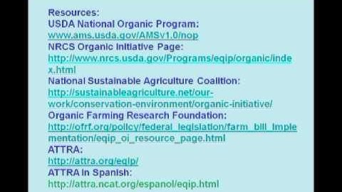 Getting EQIPed: USDA Conservation Programs for Organic and Transitioning Farmers