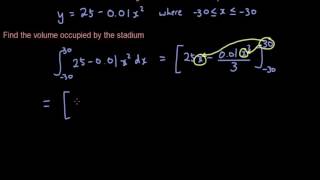 How to use Integration to find VOLUME under a curve
