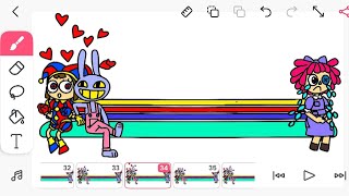 FlipaClip animation 2d #1 animation maker Jax pomni love framebyframe @maxdraws8