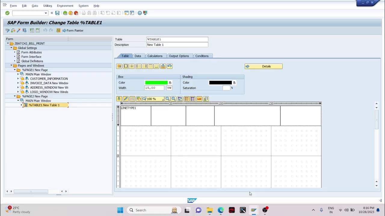 Sap abap steps to create a smartform batch 2 part 3 templates tables