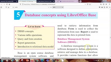 12TH COMMERCE HSC BOARD IT L-5 DATABASE CONCEPT- LIBRE OFFICE BASE INTRODUCTION EXPLANATION PART-1