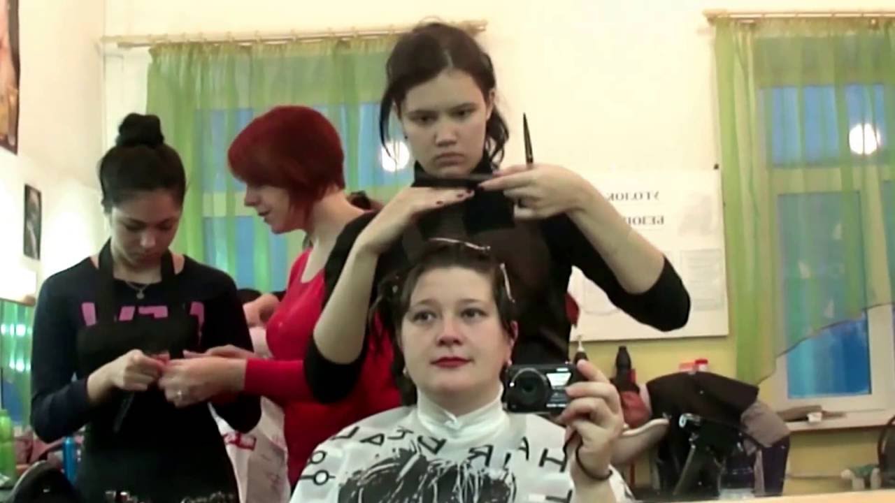 Бесплатная модная прическа в школе парикмахеров//Fashionable hair hairdressers school YouTube