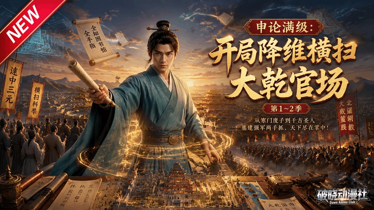MULTISUB💥最新合集💥《申论满级：开局降维横扫大乾官场》第1~2季丨穿越大乾痴傻少年，觉醒全知图书馆，科举逆袭种田基建！#最新漫剧 #破晓动漫社