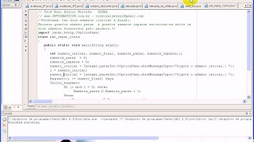aula 1114 Algoritmos e Logica de programação   Exerc Par Impar conta Java