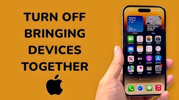 How To Turn Off “Bringing Devices Together” On iPhone