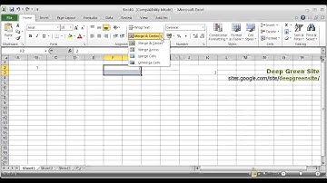MS Excel 2010 / How to split merged selected cells